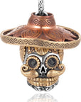 Pendentif Dia de los Muertos Cuir