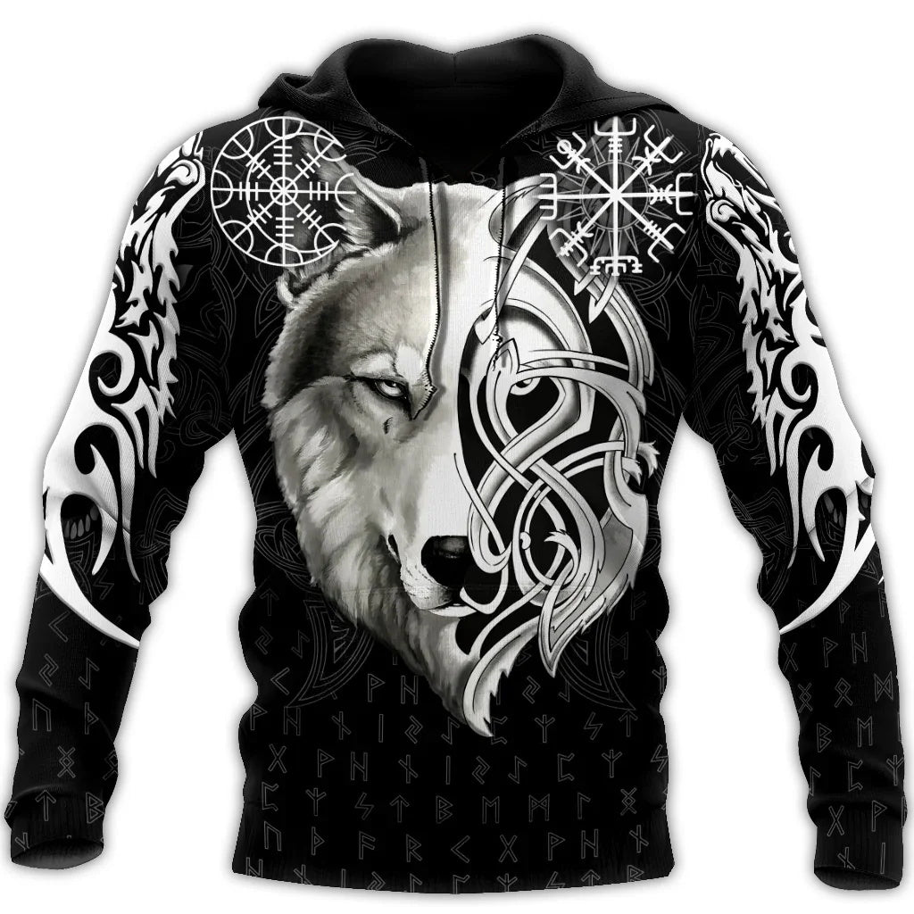 Sweat-shirt Viking Loup des Runes