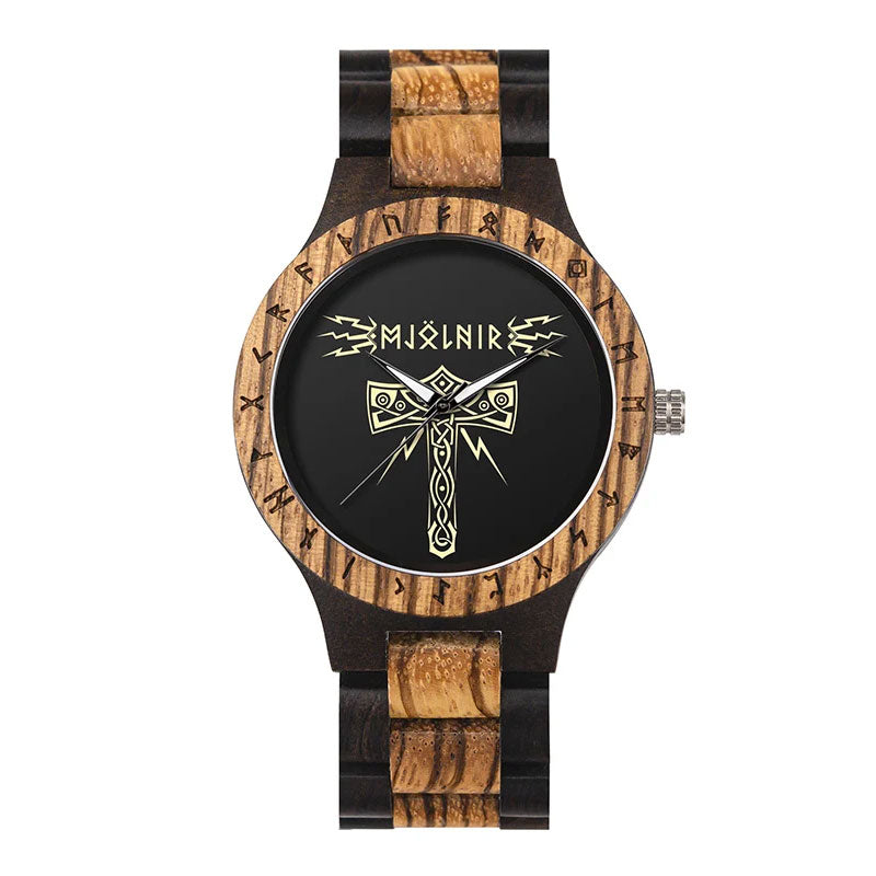 Montre Marteau de Thor en Bois Naturel