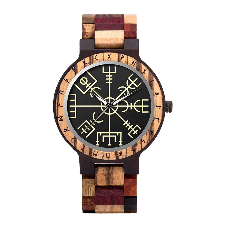 Montre Boisée Vegvisir, Compassion Viking à l'Horizon