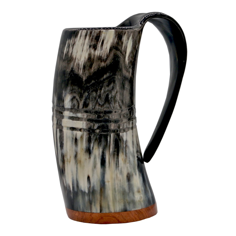 Chope à Boire Viking En Corne De Bœuf