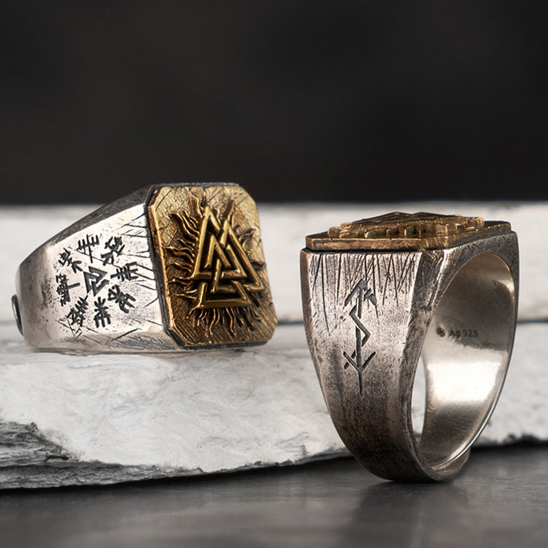 Bague best sale viking valknut