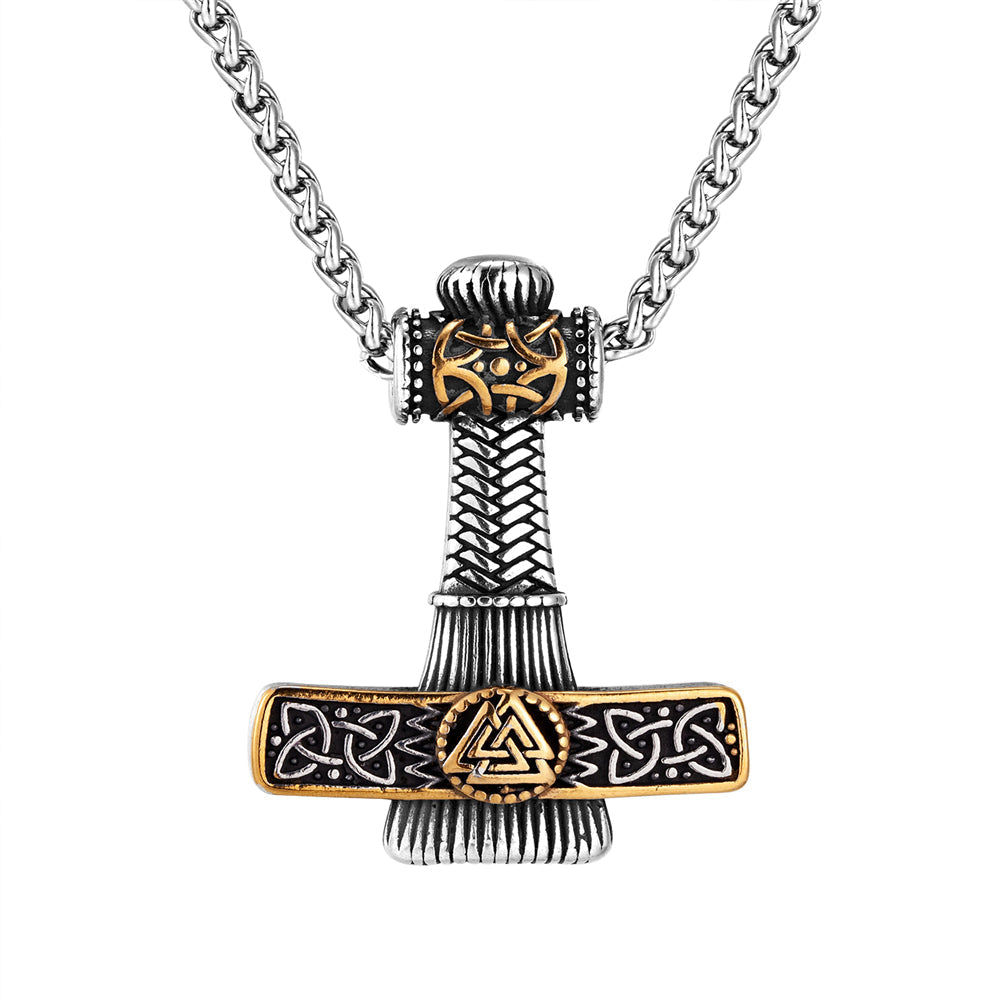 Collier Viking <br>Marteau De Thor Et Runes</br> Viking Shop