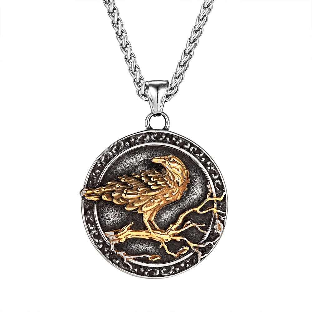 Collier Viking <br>Corbeau Du Dieu Odin</br> Viking Shop