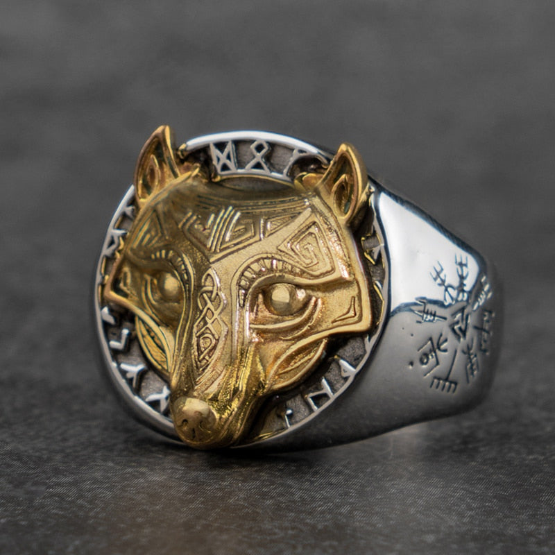 Bague Viking <br>Loup Fenrir</br> Viking Shop