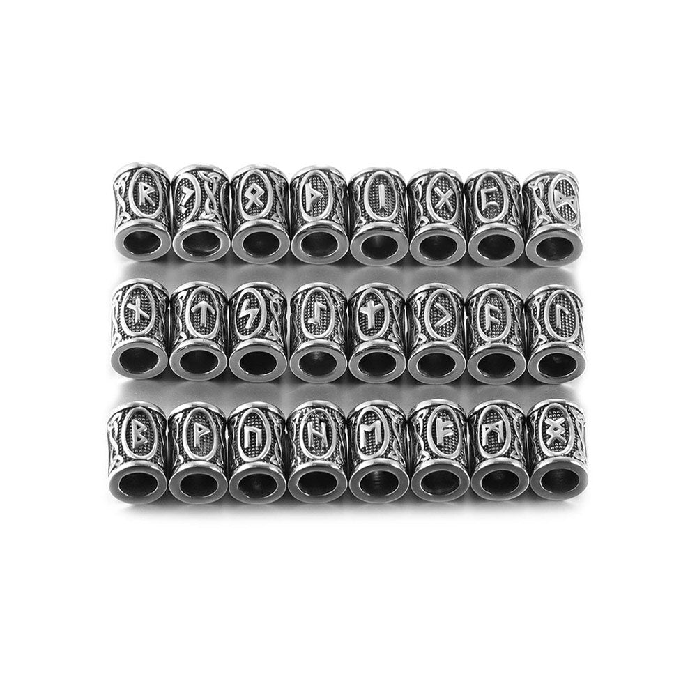 Perle Viking  24 Runes En Acier Viking Shop