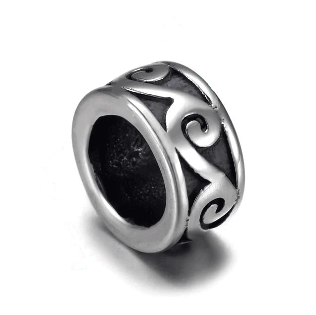 Perle Pour Barbe Viking - Vague En Spirale