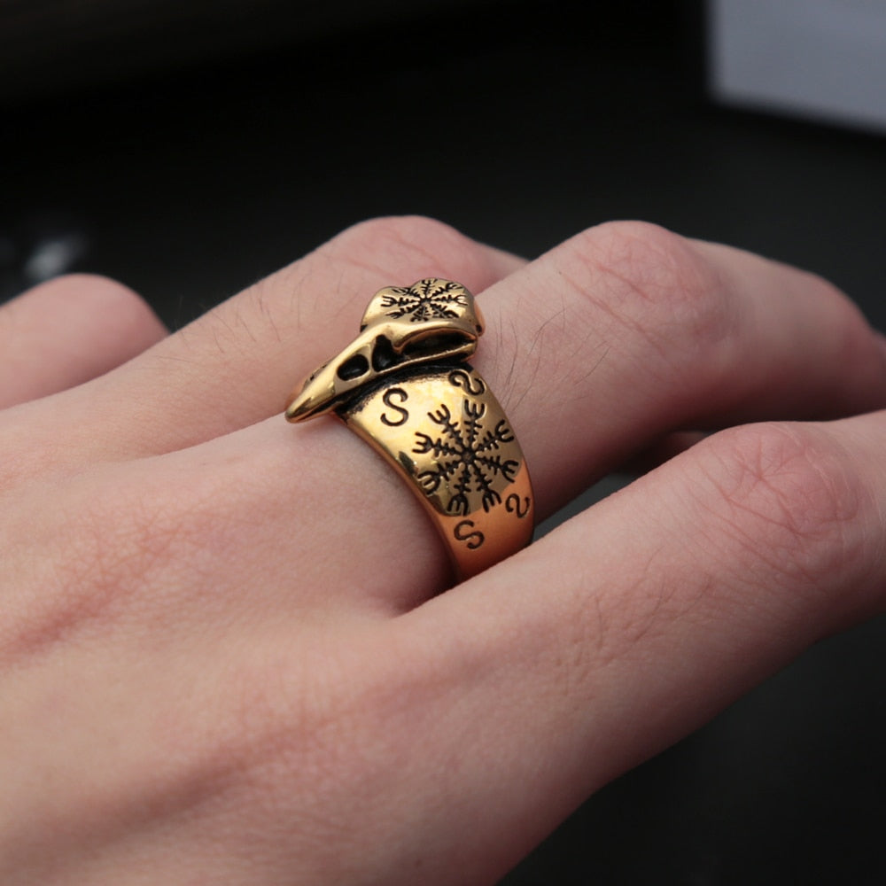 Bague Viking <br>Crâne De Corbeau</br> Viking Shop