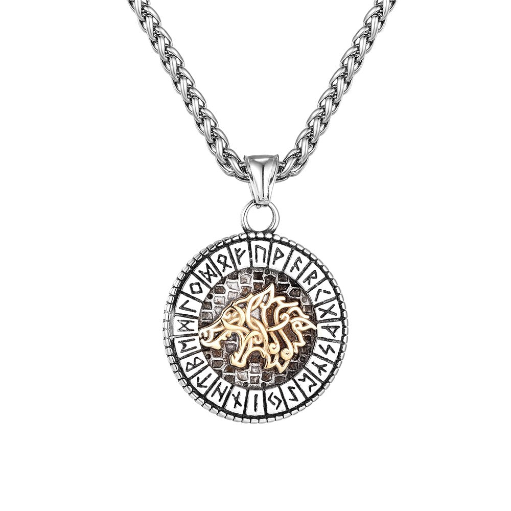 Collier Viking <br>Loup Et Runes</br> Viking Shop