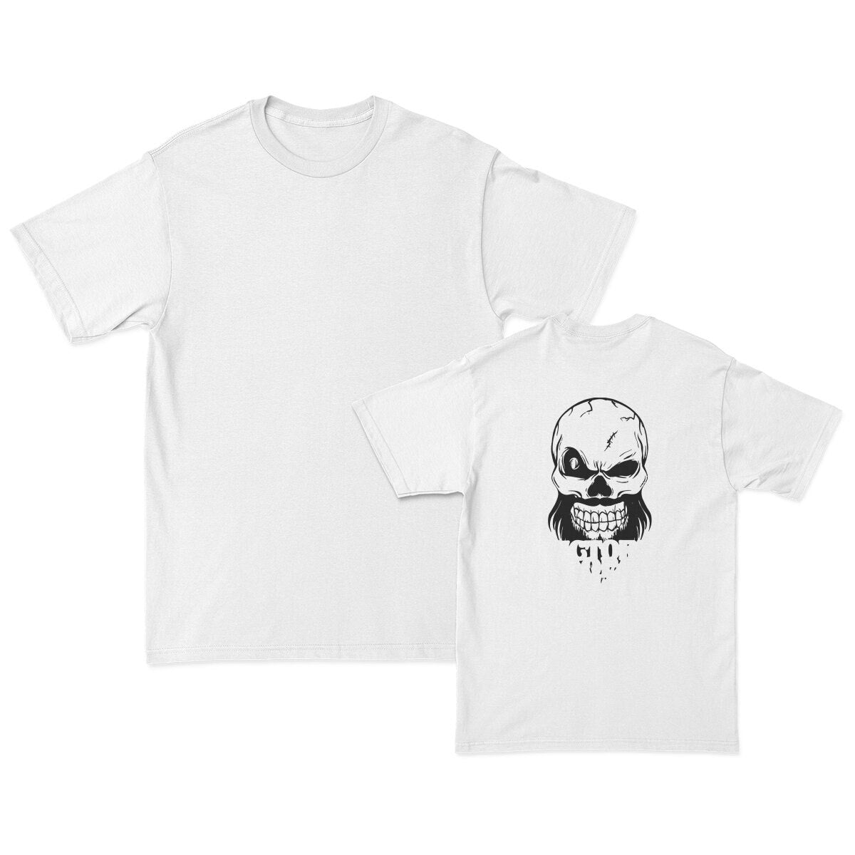 T-shirt Viking Valhalla Et Tête de Mort