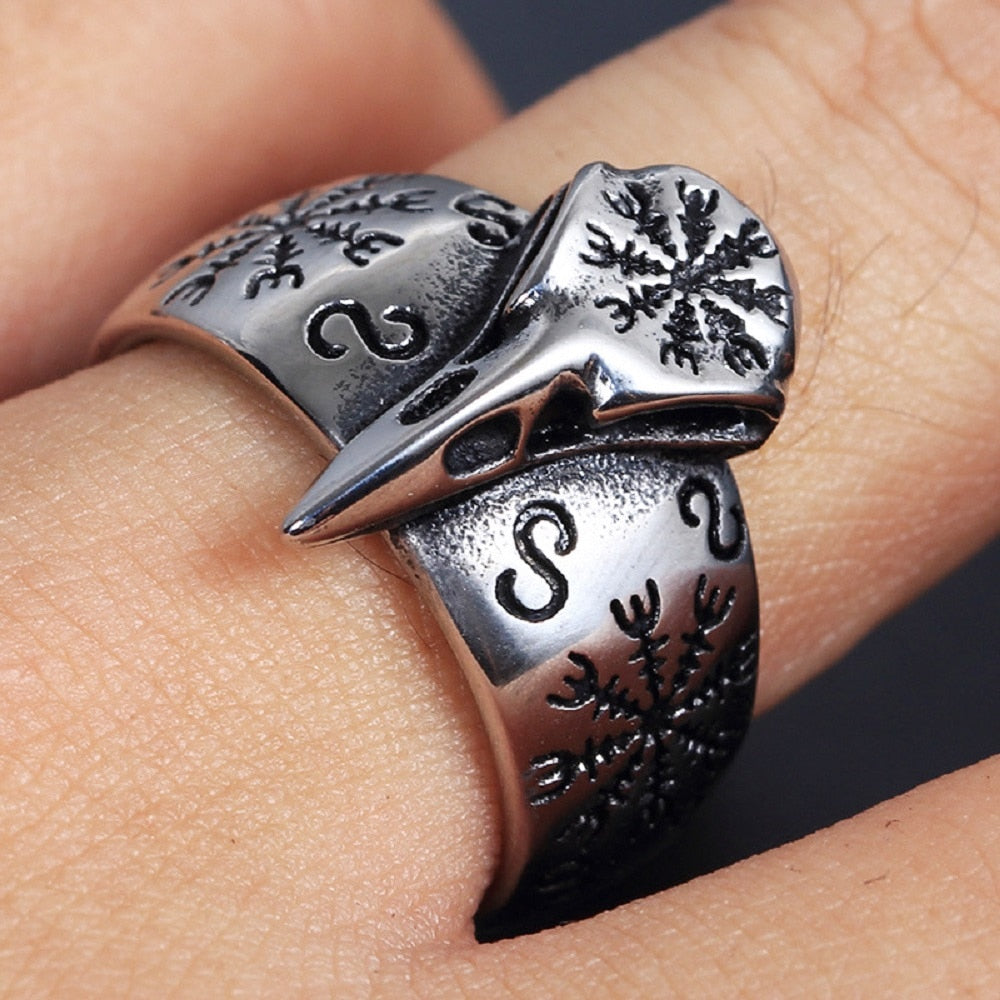 Bague Viking <br>Crâne De Corbeau</br> Viking Shop