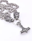 Collier Viking Marteau De Thor Et Loups Viking Shop