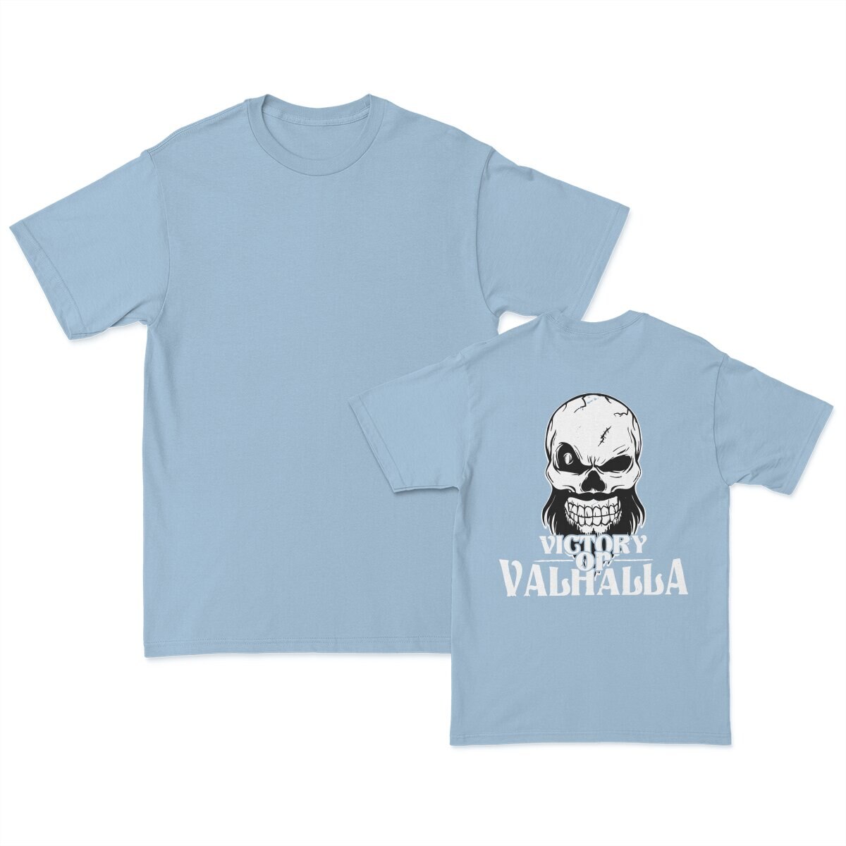 T-shirt Viking Valhalla Et Tête de Mort