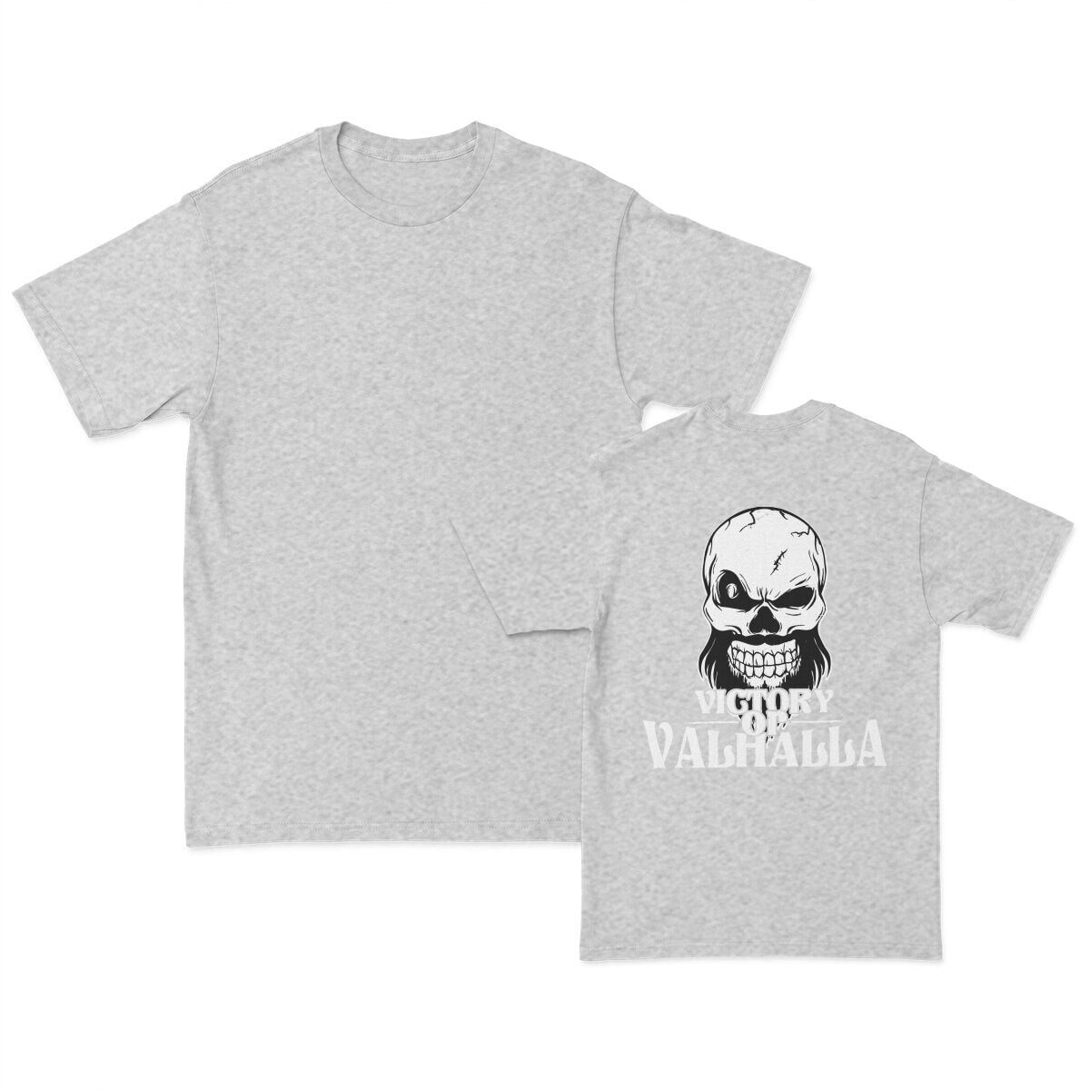 T-shirt Viking Valhalla Et Tête de Mort