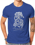 T-shirt Viking Imprimé Loup Fenrir