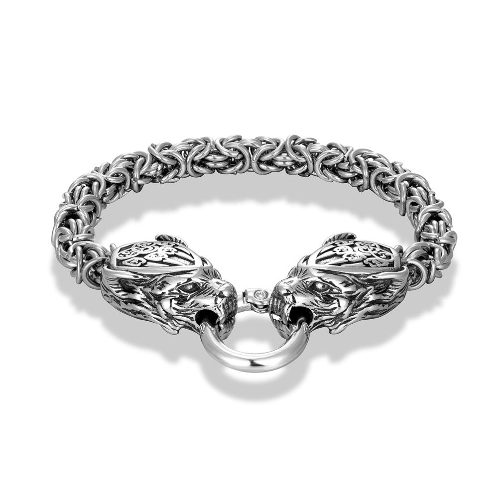 Bracelet Viking <br>Têtes De Loup Fenrir</br> Viking Shop