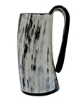 Chope Viking En Corne De Bœuf Blanche Et Noire