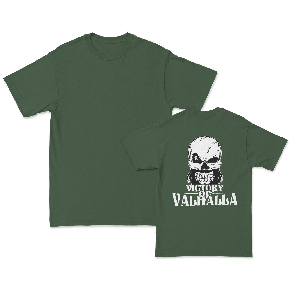 T-shirt Viking Valhalla Et Tête de Mort