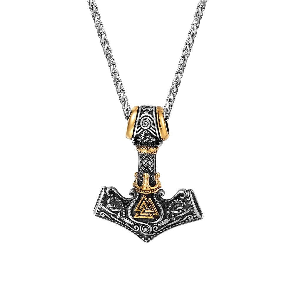 Collier Viking <br>Marteau De Thor Et Valknut</br> Viking Shop