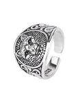 Bague Viking Loup Fenrir Et Gravures Viking Shop