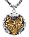 Collier Viking Loup Fenrir Et Runes Viking Shop