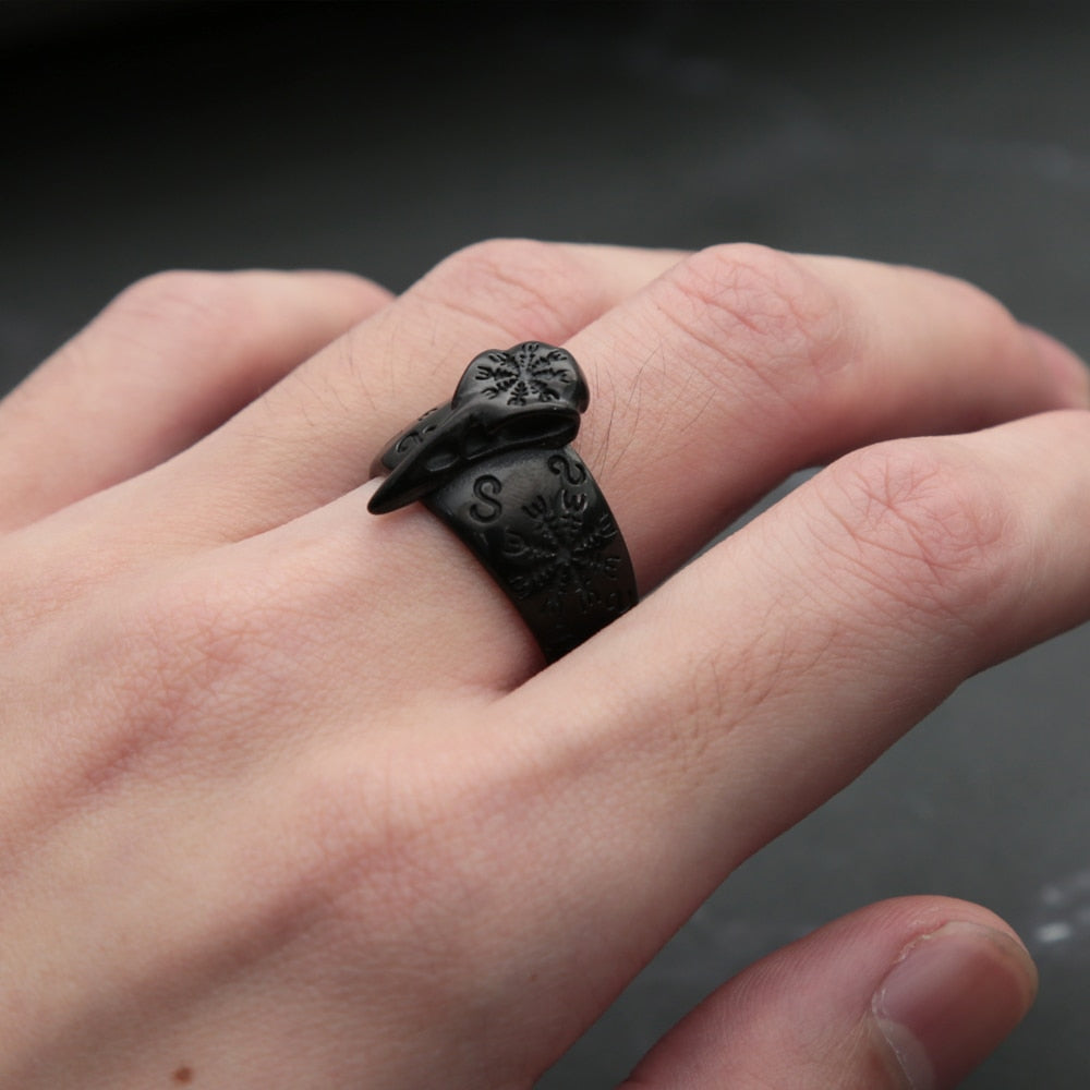 Bague Viking <br>Crâne De Corbeau</br> Viking Shop