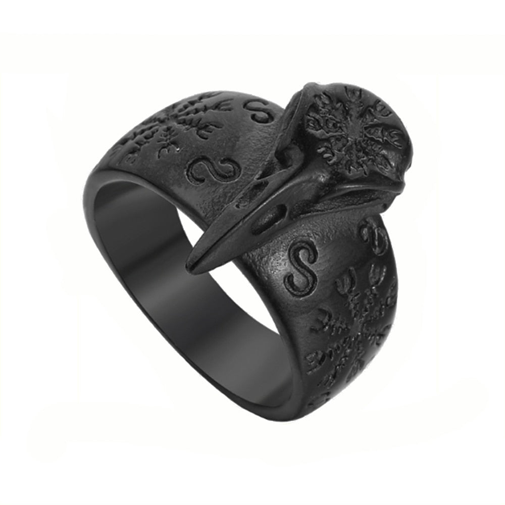 Bague Viking <br>Crâne De Corbeau</br> Viking Shop
