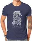 T-shirt Viking Imprimé Loup Fenrir