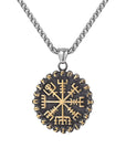 Collier Viking Runes et Heaume - Symbiose Mystique