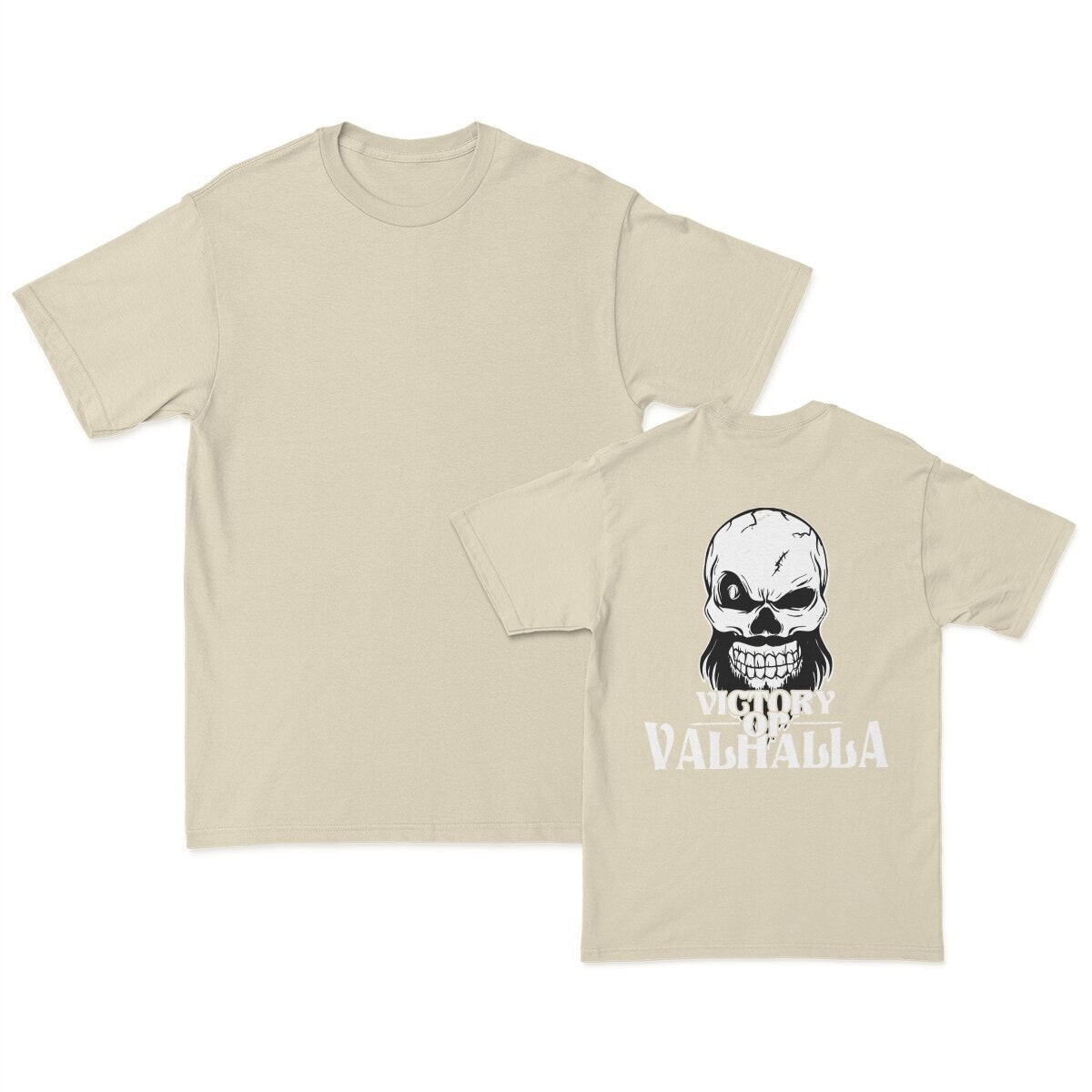 T-shirt Viking Valhalla Et Tête de Mort