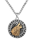 Collier VikingLoup Hurlant Et Runes Viking Shop