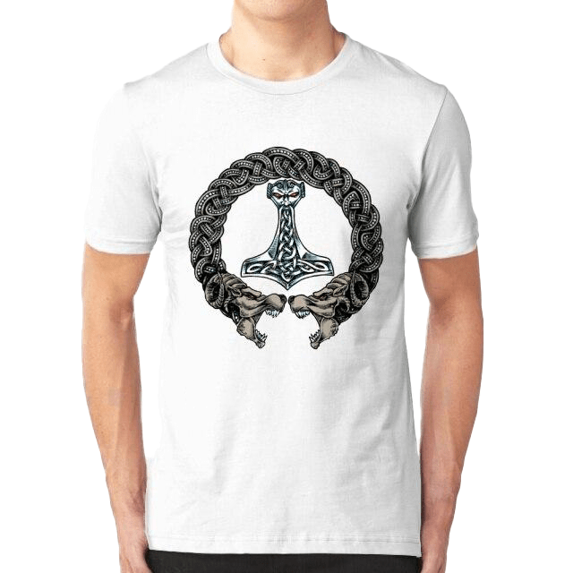 T-shirt Viking <br>Fenrir & Mjolnir</br> Viking Shop
