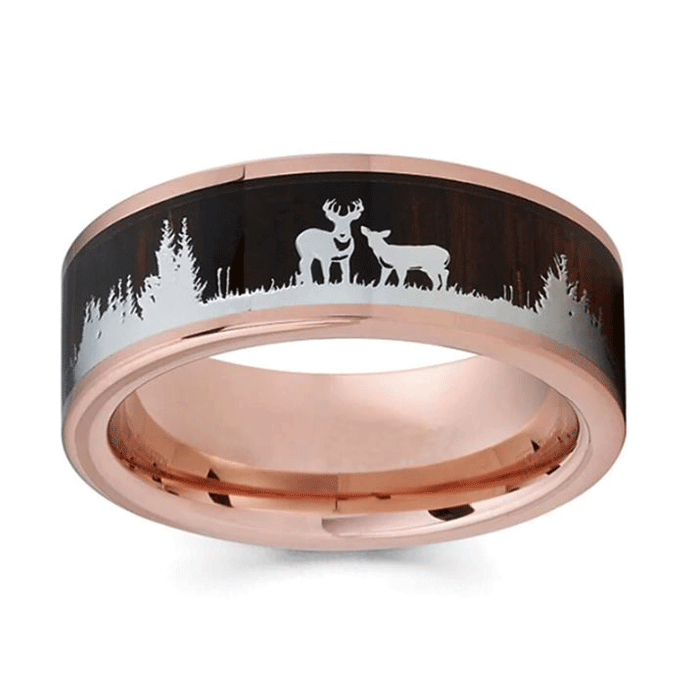 Bague Viking <br>Cerf d'yggdrasil</br> Viking Shop