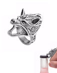 Bague Viking Tête de Fenrir & ouvre bouteille viking shop