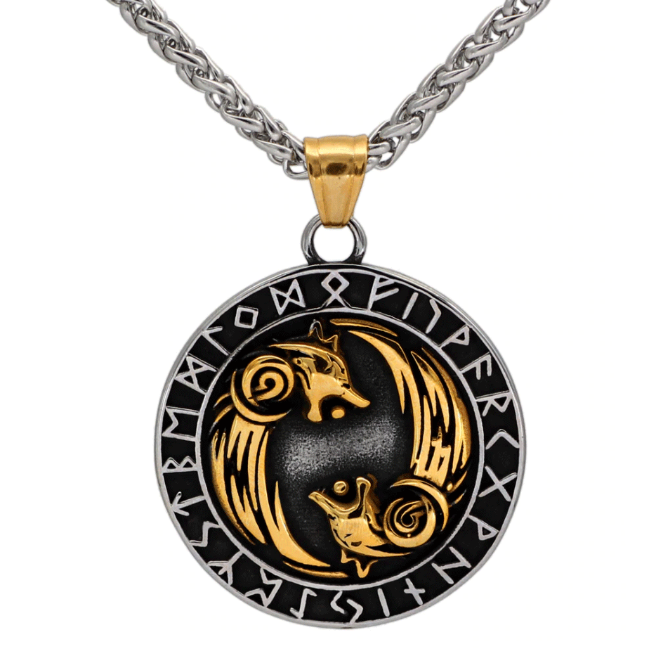 Collier Viking <br>Fenrir & Runes</br> Viking Shop