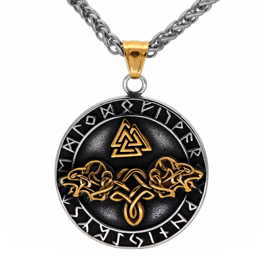 Collier Viking <br>Valknut & Fenrir</br> Viking Shop