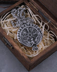 Collier Viking Vegvisir Et Corbeau Viking Shop