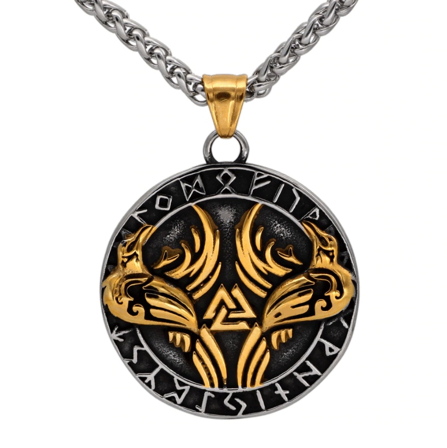 Collier Viking <br>Corbeaux & Valknut</br> Viking Shop