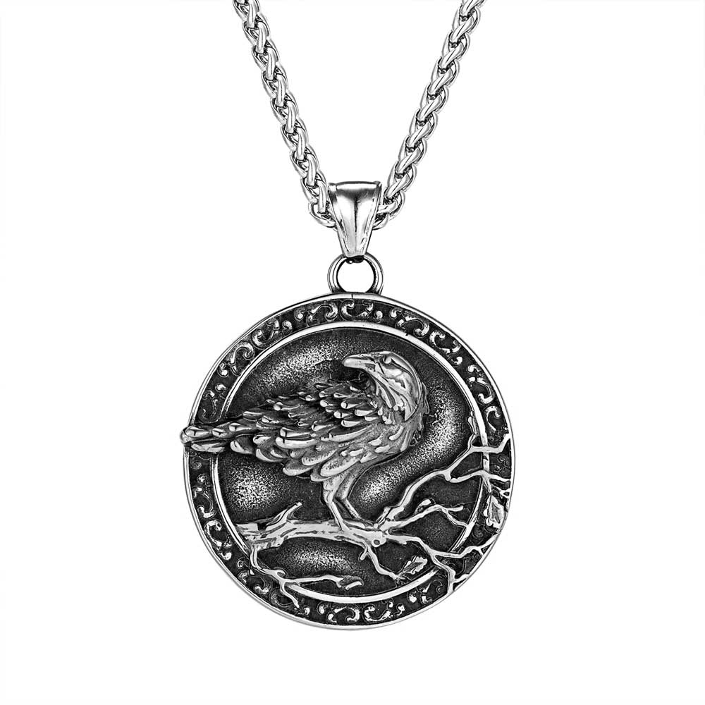 Collier Viking Corbeau - Messager des Dieux