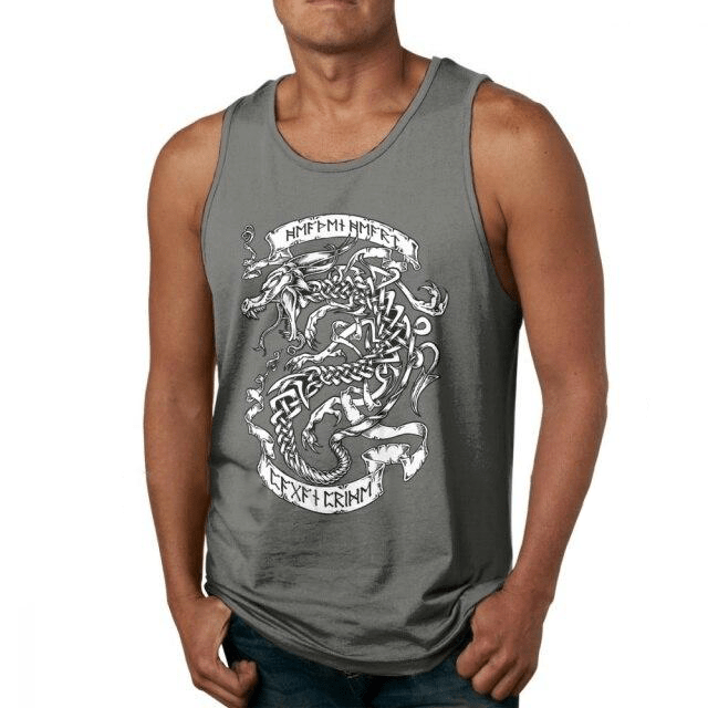 Débardeur Musculation <br>Serpent De Midgard</br> Viking Shop