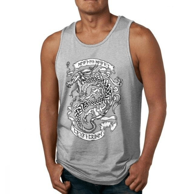 Débardeur Musculation <br>Serpent De Midgard</br> Viking Shop