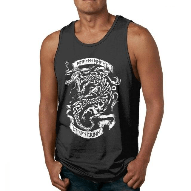 Débardeur Musculation <br>Serpent De Midgard</br> Viking Shop