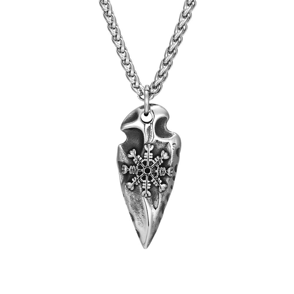 Collier Viking Flèche Et Rune - Direction Sacrée