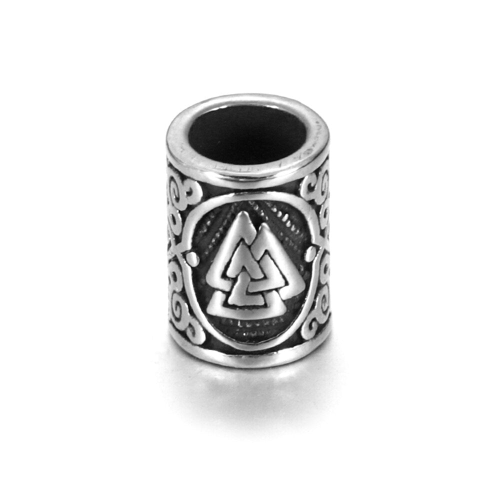 Perle En Acier Rune Valknut Viking Shop