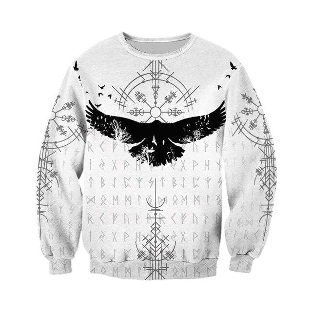 Sweat-shirt Viking <br>Vegvisir & Corbeau</br> Viking Shop