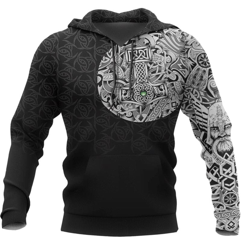 Sweat-Shirt Viking <br>Mjolnir & Odin</br> Viking Shop