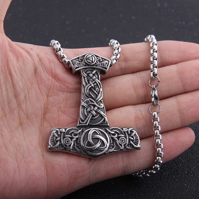 Collier viking <br>Mjolnir & Triquetra</br> Viking Shop