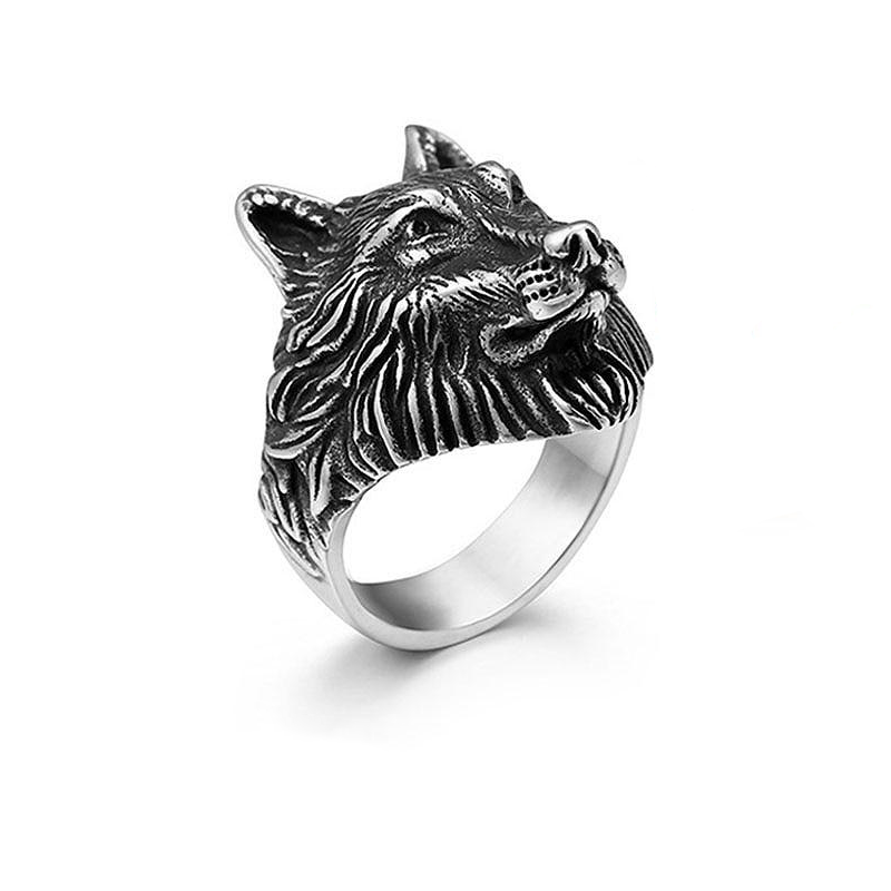 Bague Tête De Loup Pour Femme Viking Shop - Main Image