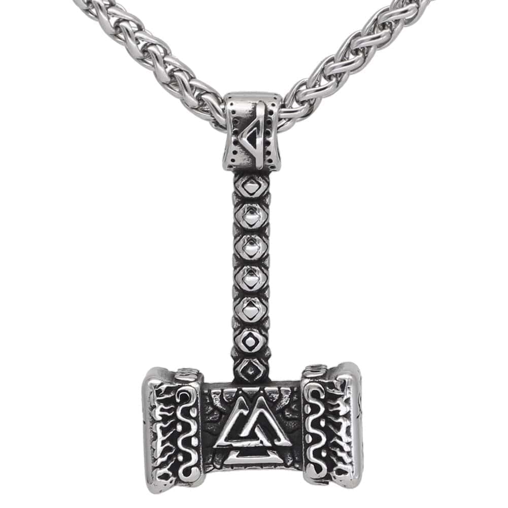 Collier Viking <br>Marteau De Thor Et Valknut</br> Viking Shop