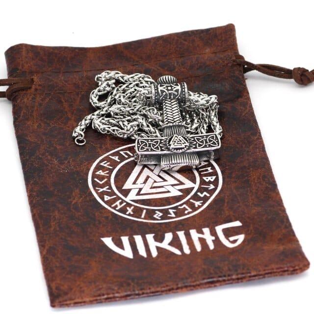Collier Viking <br>Marteau De Thor Et Runes</br> Viking Shop